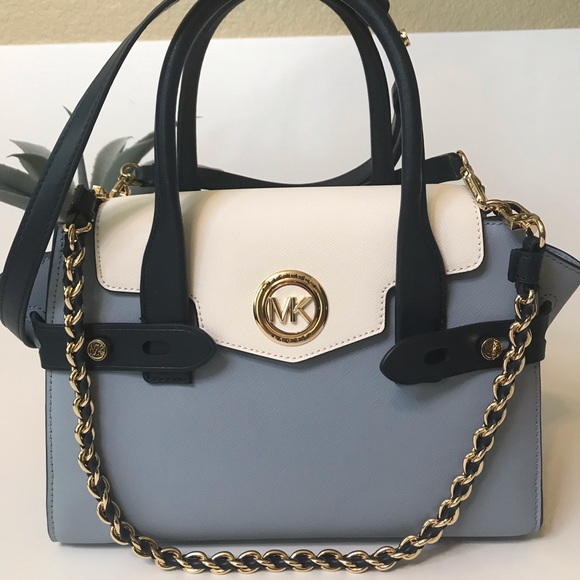 Michael Kors Carmen Flap Belted Leather Satchel - Picture 14 of 17